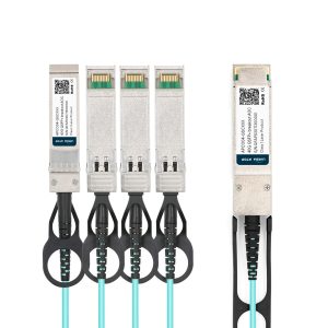 40Gb/s Active optical cable with breakout from QSFP+ to four SFP+