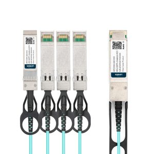 40Gb/s Active optical cable with breakout from QSFP+ to four SFP+